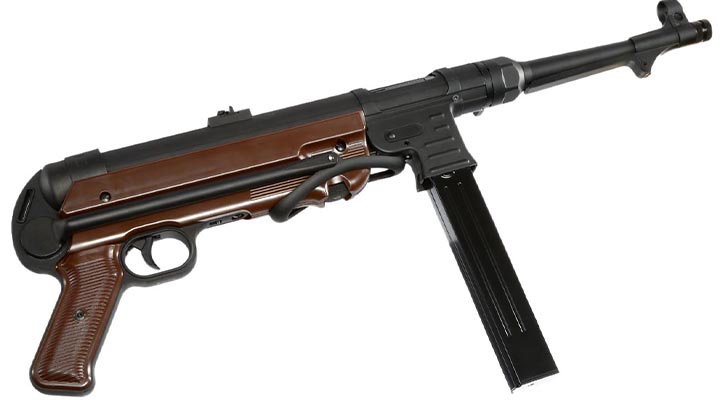 SRC MP40 Airsoft Vollmetall CO2 BlowBack 6mm BB schwarz / braun - World War 2 Deluxe Edition Bild 5