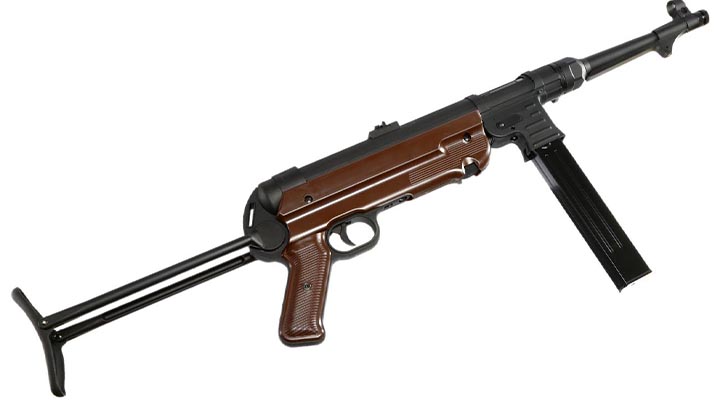 SRC MP40 Airsoft Vollmetall CO2 BlowBack 6mm BB schwarz / braun - World War 2 Deluxe Edition Bild 6