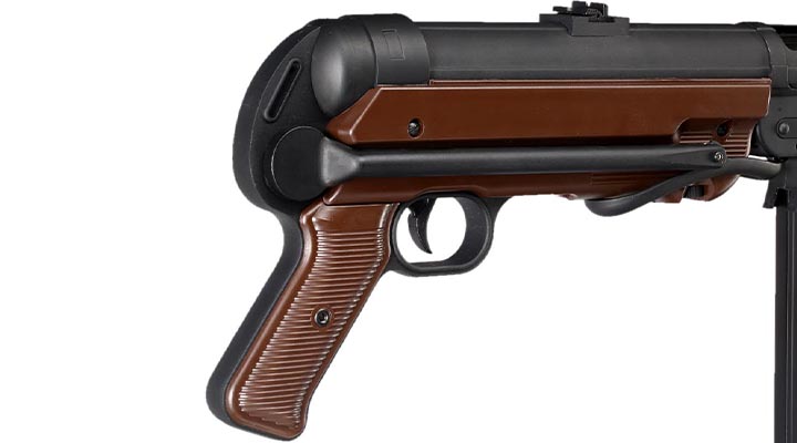 SRC MP40 Airsoft Vollmetall CO2 BlowBack 6mm BB schwarz / braun - World War 2 Deluxe Edition Bild 8