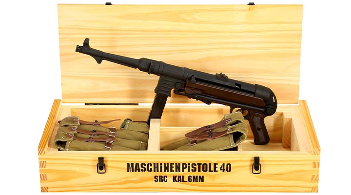SRC MP40 Airsoft Vollmetall CO2 BlowBack 6mm BB schwarz / braun - World War 2 Deluxe Edition Bild 9