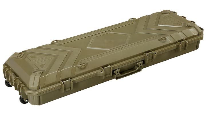 SRC Sniper Hard Case Waffenkoffer / Trolley 115 x 40 x 16 cm Waben-Schaumstoff Desert Tan