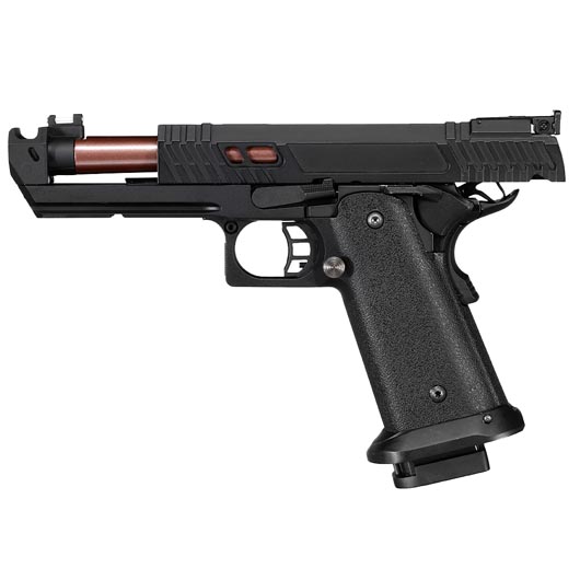 Double Bell Hi-Capa 4.3 Black Viper Airsoftpistole Vollmetall GBB 6mm BB schwarz / kupfer inkl. Pistolenkoffer Bild 2