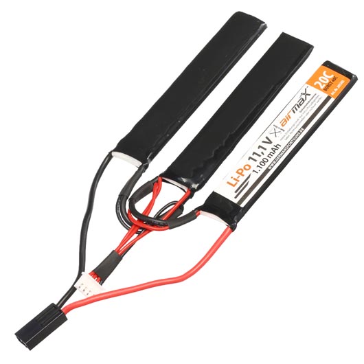 airmaX LiPo Akku 11.1V 1100mAh 20 / 40C Small Tri-Panel Type m. Mini-Tam Anschluss