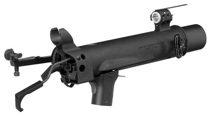 VFC Colt XM148 40mm Granatwerfer Vollmetall f. VFC XM177E2 / M16A1 GBB schwarz Bild 4