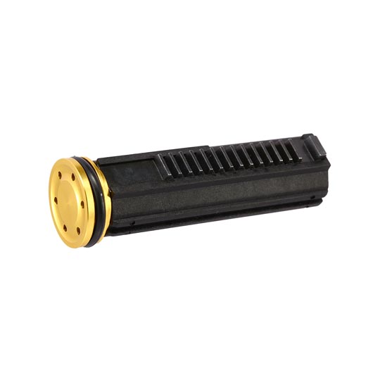 APS Reinforced Polyacetal High Pressure Vollzahn Piston + Aluminium Piston Head Set schwarz / gold