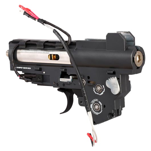 APS V3 8mm Edge III Complete Gearbox mit Micro MosFet M120 - Kabel hinten - grau Bild 4