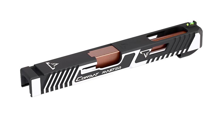 APS / EMG TTI Combat Master Aluminium Schlitten Set f. VFC Glock 17 Gen. 5 silber Bild 1