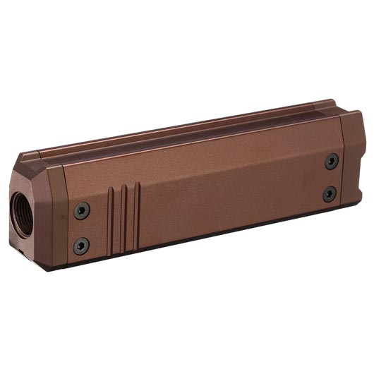 Action Army Silencer Aluminium Barrel Extension 130mm 14mm- f. AAP-01 / AAP-01C Flat Dark Earth Bild 2