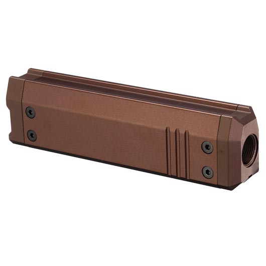 Action Army Silencer Aluminium Barrel Extension 130mm 14mm- f. AAP-01 / AAP-01C Flat Dark Earth Bild 3