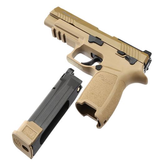 Versandrcklufer VFC Sig Sauer ProForce P320-M17 m. Metallschlitten CO2 BlowBack 6mm BB Coyote Tan Bild 6