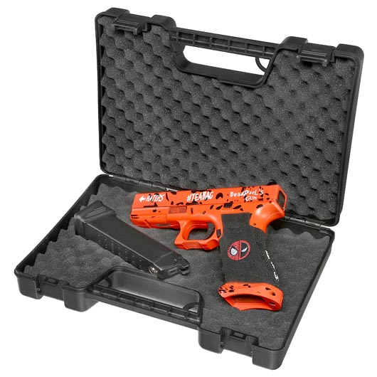 Double Bell DB17 Airsoftpistole mit Metallschlitten GBB 6mmBB DP Painted Edition inkl. Pistolenkoffer Bild 11