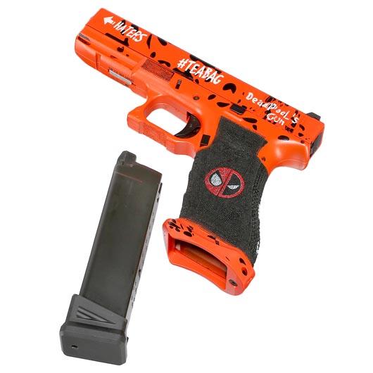 Double Bell DB17 Airsoftpistole mit Metallschlitten GBB 6mmBB DP Painted Edition inkl. Pistolenkoffer Bild 6