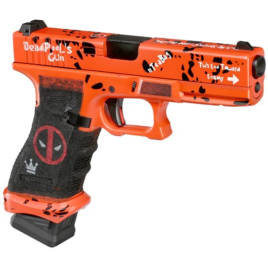 Double Bell DB17 Airsoftpistole mit Metallschlitten GBB 6mmBB DP Painted Edition inkl. Pistolenkoffer Bild 7