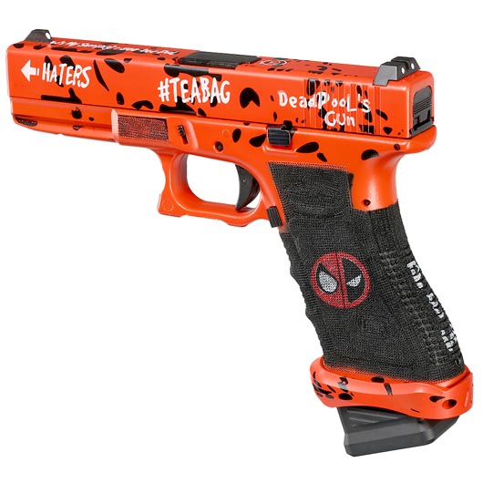 Double Bell DB17 Airsoftpistole mit Metallschlitten GBB 6mmBB DP Painted Edition inkl. Pistolenkoffer Bild 8