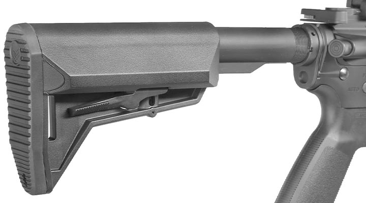King Arms / EMG Lancer Systems L15 Defense 15 Zoll Vollmetall S-AEG 6mm BB schwarz - Real Carbon Version Bild 9
