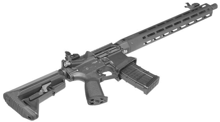 King Arms / EMG Lancer Systems L15 Defense 15 Zoll Vollmetall S-AEG 6mm BB schwarz - Aluminium Version Bild 4