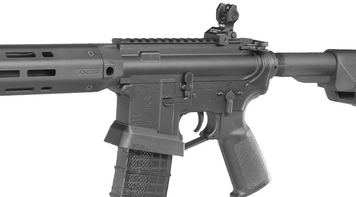 King Arms / EMG Lancer Systems L15 Defense 15 Zoll Vollmetall S-AEG 6mm BB schwarz - Aluminium Version Bild 7