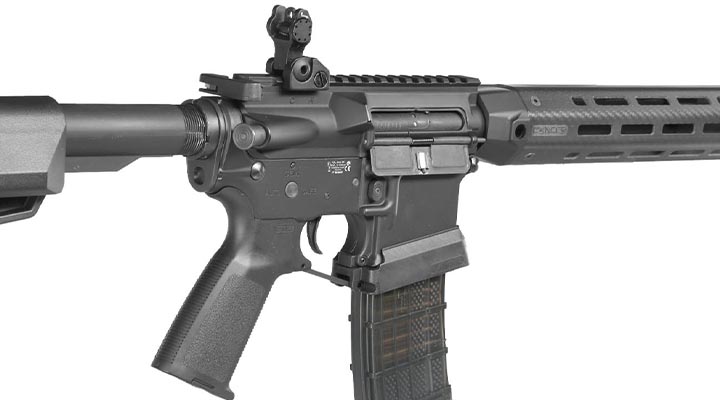 King Arms / EMG Lancer Systems L15 Defense 12 Zoll Vollmetall S-AEG 6mm BB schwarz - Real Carbon Version Bild 8