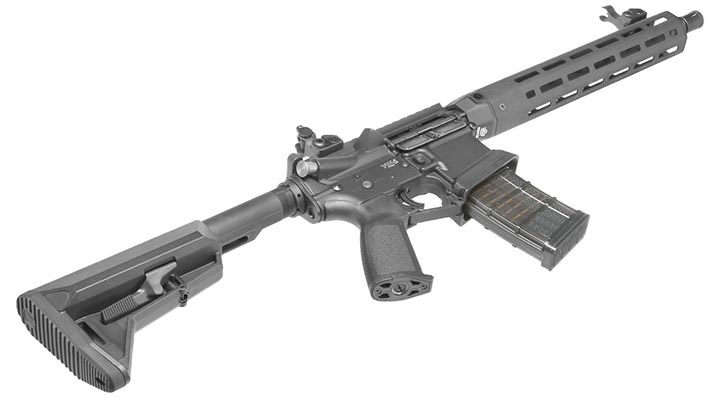 King Arms / EMG Lancer Systems L15 Defense 12 Zoll Vollmetall S-AEG 6mm BB schwarz - Aluminium Version Bild 5