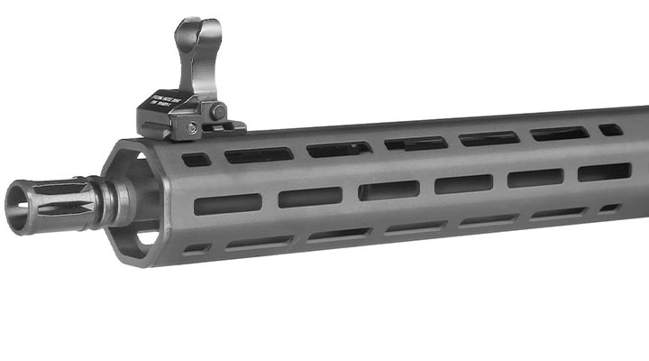 King Arms / EMG Lancer Systems L15 Defense 12 Zoll Vollmetall S-AEG 6mm BB schwarz - Aluminium Version Bild 6
