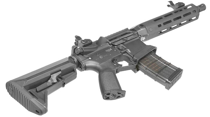 King Arms / EMG Lancer Systems L15 Defense 8 Zoll Vollmetall S-AEG 6mm BB schwarz - Aluminium Version Bild 4