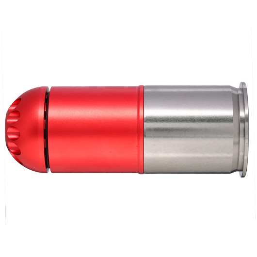 Nuprol 40mm Vollmetall Hlse / Einlegepatrone f. 120 6mm BBs rot - 3 Stck Bild 2