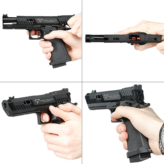 EMG TTI Innovations 2011 Pit Viper JW4 Vollmetall GBB 6mm BB Blackout Edition schwarz Bild 8