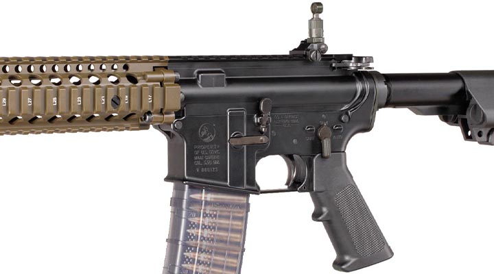 EMG / Cyma Colt MK18 MOD1 Vollmetall CGS T8-System Gas-Blow-Back 6mm BB Dualtone Bild 8