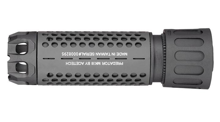 Acetech Predator MKIII Suppressor mit Blaster MS Flame Effect Flasher Unit inkl. Akku + Flash-Hider 14mm- schwarz Bild 2