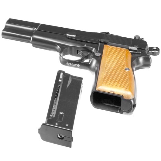 Wei-ETech M1935 Hi-Power mit Schaft Vollmetall GBB 6mm BB schwarz Bild 7