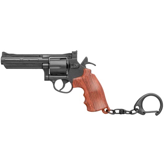 WoSport Schlsselanhnger Revolver 1:4 Miniaturmodell schwarz/braun Bild 2