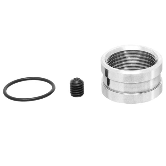 TTI Airsoft CNC Aluminium Compensator Type-A f. Pistolen mit 14mm- Auengewinde silber Bild 7