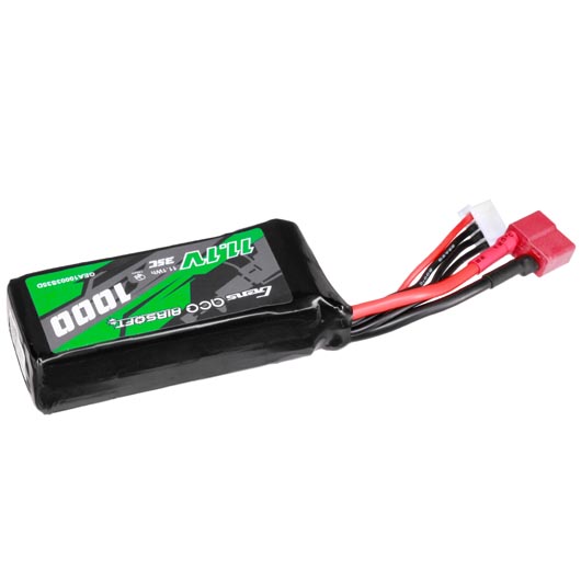 Gens Ace Airsoft LiPo Akku 11,1V 1000mAh 35C / 70C AN/PEQ Large-Type m. T-Stecker Anschluss Bild 2