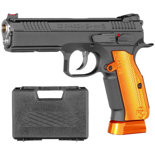 KJ Works CZ Shadow 2 Vollmetall mit Edelstahllauf CO2 BlowBack 6mm BB Orange Special Edition