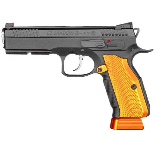 KJ Works CZ Shadow 2 Vollmetall mit Edelstahllauf CO2 BlowBack 6mm BB Orange Special Edition Bild 1