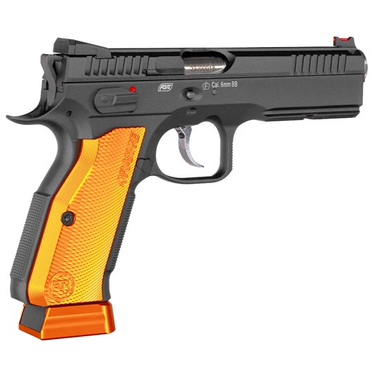 KJ Works CZ Shadow 2 Vollmetall mit Edelstahllauf CO2 BlowBack 6mm BB Orange Special Edition Bild 4