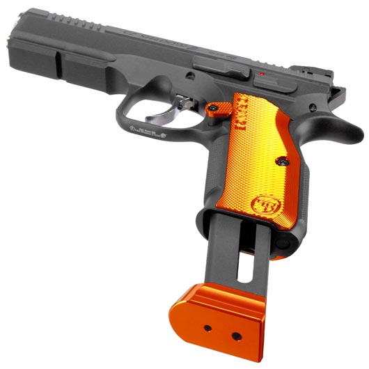 KJ Works CZ Shadow 2 Vollmetall mit Edelstahllauf CO2 BlowBack 6mm BB Orange Special Edition Bild 5