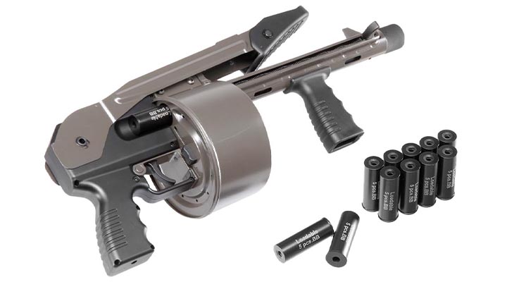 APS Striker-12 MKII Street Sweeper Revolver Gas Shotgun 6mm BB grau Bild 5
