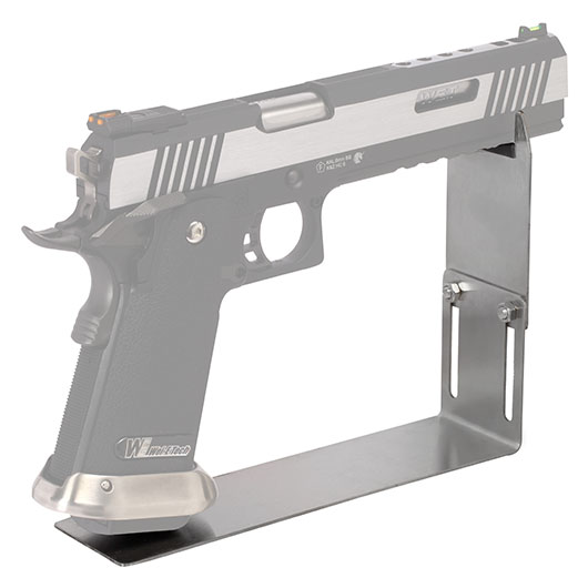 Wei-ETech Stainless Steel Pistolen Display Stnder Flat-Type silber Bild 3