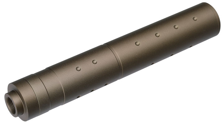 Big Dragon Aluminium Suppressor 195 x 30mm 14mm- Dark Earth Bild 1