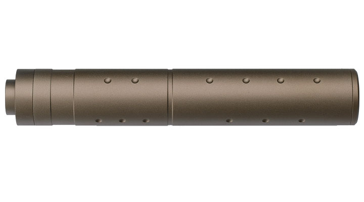 Big Dragon Aluminium Suppressor 195 x 30mm 14mm- Dark Earth Bild 3