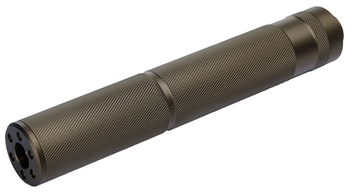 Big Dragon Aluminium Suppressor 195 x 30mm 14mm- Dark Earth