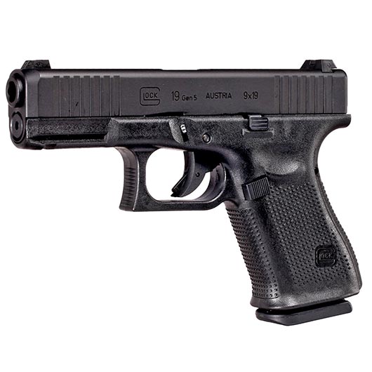 Glock 19 Gen. 5 Airsoft mit Metallschlitten GBB 6mm BB schwarz