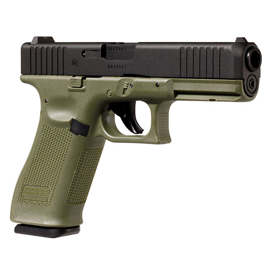 Glock 17 Gen. 5 mit Metallschlitten CO2 BlowBack 6mm BB schwarz / Battlefield Green Bild 7