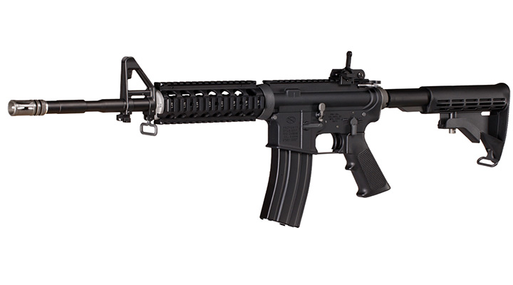 Wei-ETech FN Herstal M4A1 RIS Carbine Vollmetall AWSS Open-Bolt Gas-Blow-Back 6mm BB schwarz