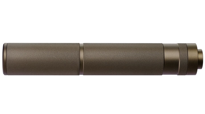 Big Dragon Aluminium Suppressor 195 x 30mm 14mm- Dark Earth Bild 2