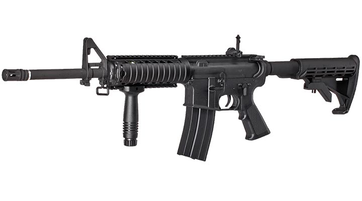 APS M4 RIS Carbine Kompetitor-Series eSilver Edge SDU-MosFet 2.0 AEG 6mm BB schwarz