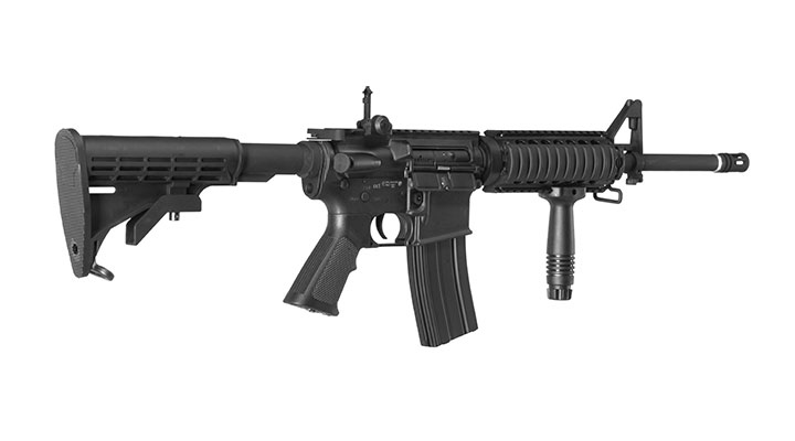 APS M4 RIS Carbine Kompetitor-Series eSilver Edge SDU-MosFet 2.0 AEG 6mm BB schwarz Bild 3