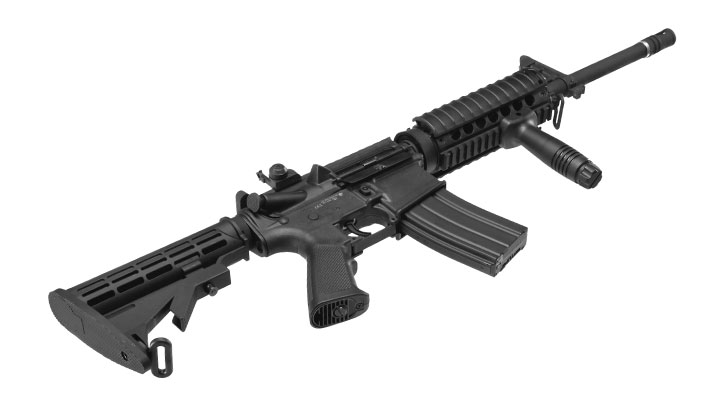 APS M4 RIS Carbine Kompetitor-Series eSilver Edge SDU-MosFet 2.0 AEG 6mm BB schwarz Bild 4