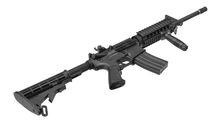 APS M4 RIS Carbine Kompetitor-Series eSilver Edge SDU-MosFet 2.0 AEG 6mm BB schwarz Bild 5